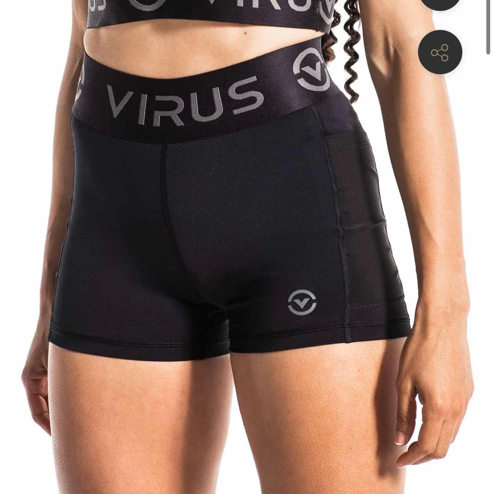 Virus Women's Black Athletic Shorts
